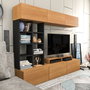 Hanah Home Sasa Unidad de TV - Teak, Black